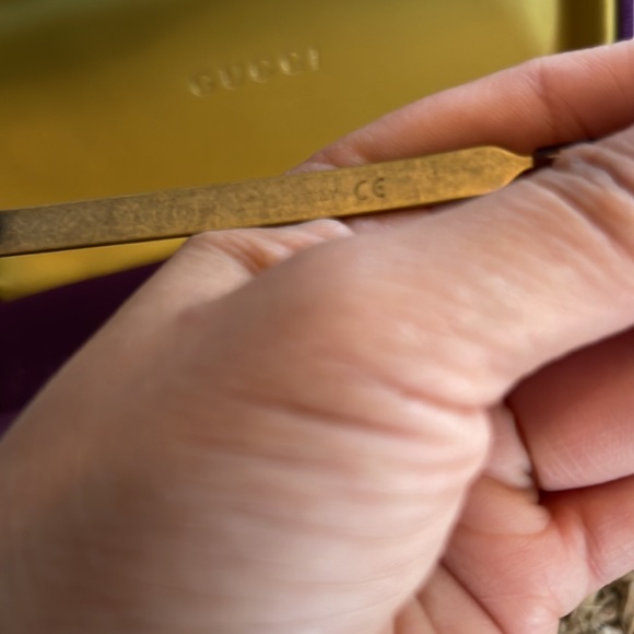 NWT GUCCI GG0217S Trendy cat-eye style plastic antique temples black sunglasses - Picture 4 of 9